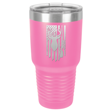 Deer-Gun-Flag Design Tumbler